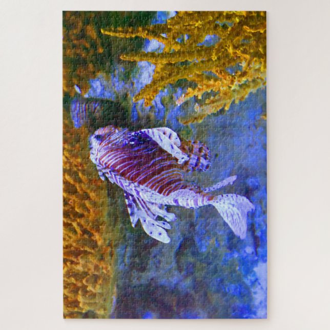 Puzzle Peces tropicales en un acuario. (Vertical)
