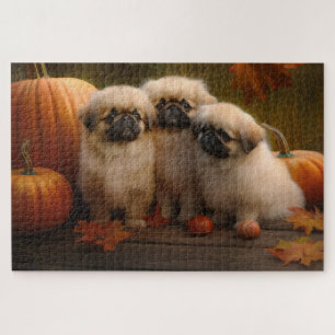 Puzzle Pechino Delicia de Otoño Cachorro Calabaza 