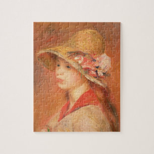 Puzzle Pedro una mujer joven de Renoir el   en un gorra