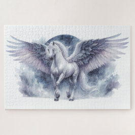 Puzzle Pegaso Blanco Alas a la Luz de la Luna Sueño Celes
