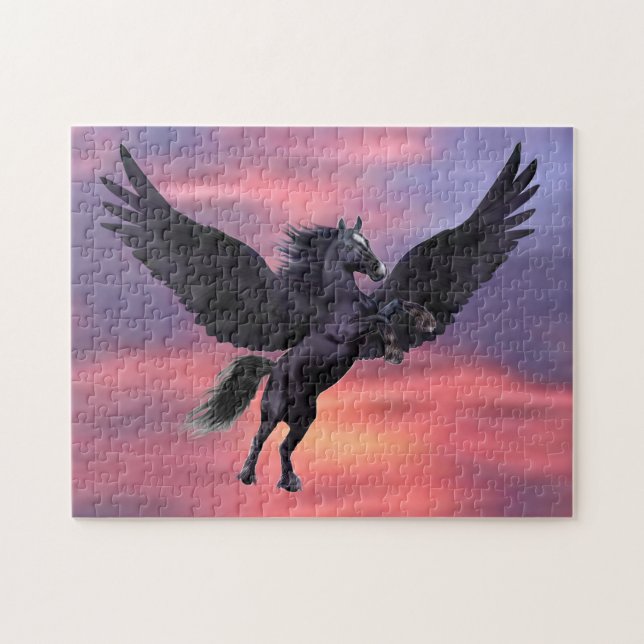 PUZZLE PEGASUS DE ATARDECER MÍSTICO (Horizontal)
