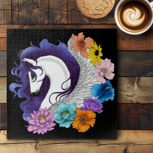 Puzzle Pegasus Floral Negro