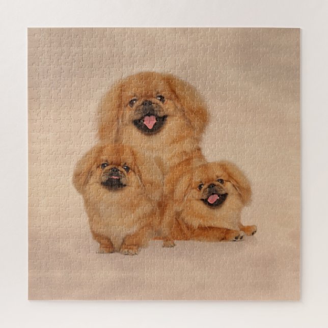 Puzzle Pekingese persigue el collage (Vertical)