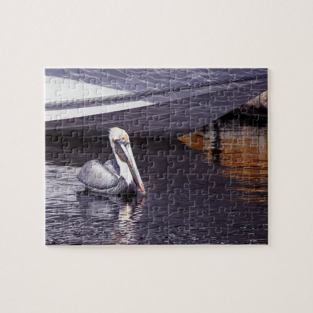 Puzzle Pelican en el agua (Horizontal)