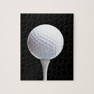 Puzzle Pelota de golf y camiseta en Negro modificado para