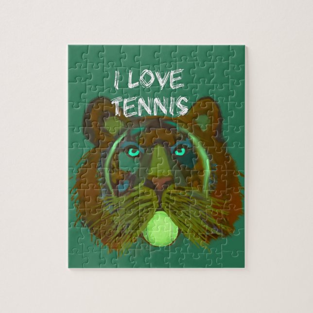 Puzzle Pelota de tenis con el león (Vertical)