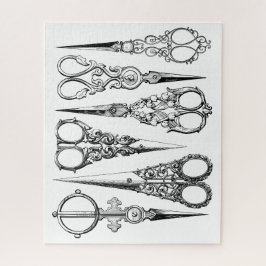 Puzzle Peluquería victoriana tijeras elegante