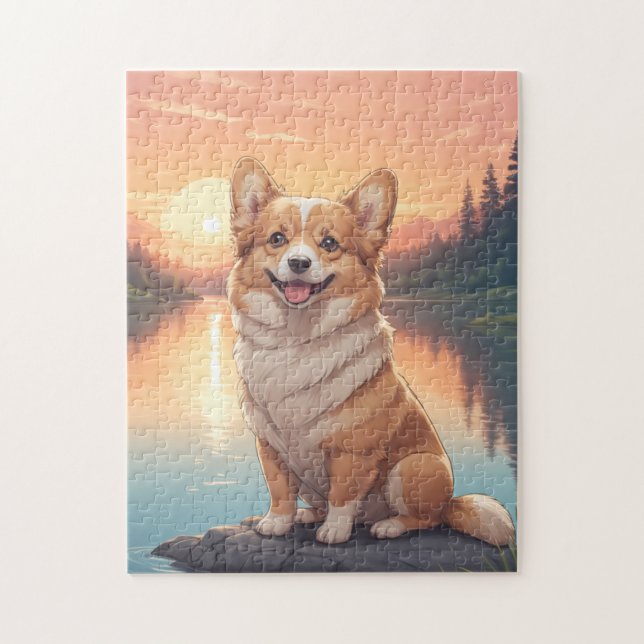 Puzzle Pembroke Welsh Corgi dog (Vertical)