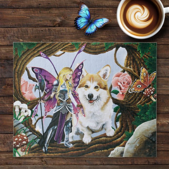 Puzzle Pembroke Welsh Corgi y Fairy (Subido por el creador)