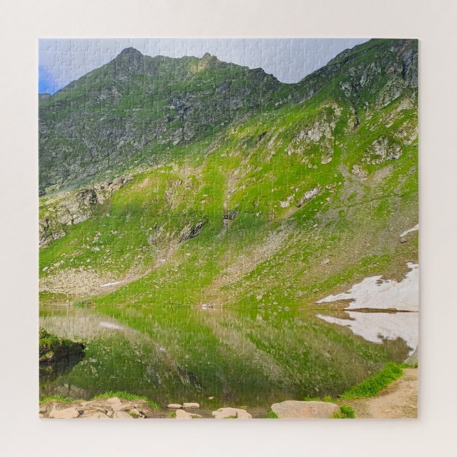 Puzzle Pendiente del lago Balea – Impresión alpina de Rum (Vertical)