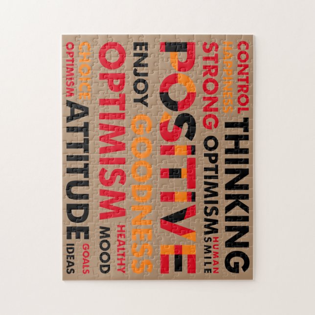 Puzzle Pensamiento positivo y actitud (Vertical)