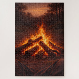 Puzzle Pensamientos junto a la hoguera   Arte junto al fu