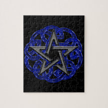 Pentagram céltico negro y azul