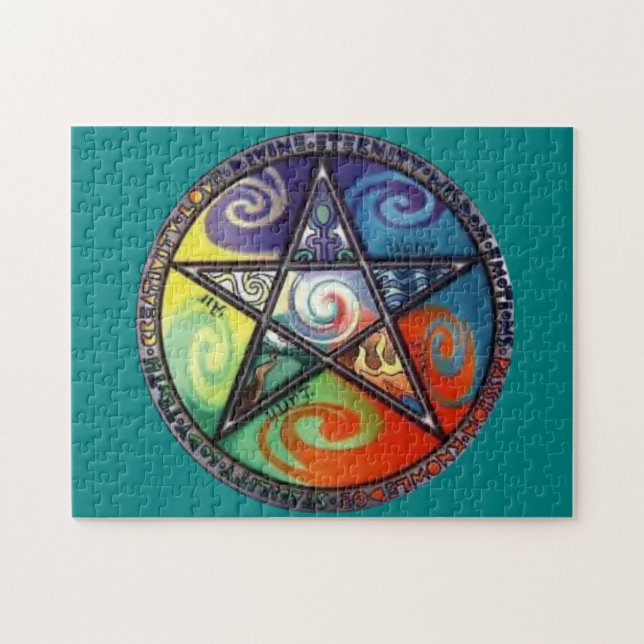 Puzzle Pentagram de Wiccan (Horizontal)