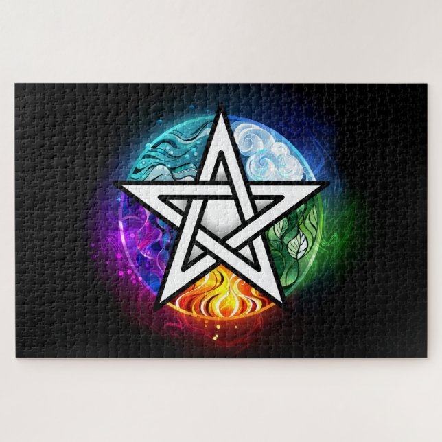 Puzzle Pentagrama de Wiccan (Horizontal)