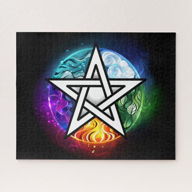 Puzzle Pentagrama de Wiccan (Horizontal)