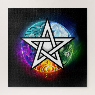 Puzzle pentagrama wiccano