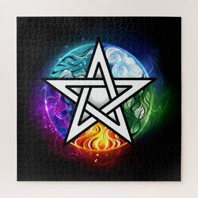 Puzzle pentagrama wiccano (Vertical)