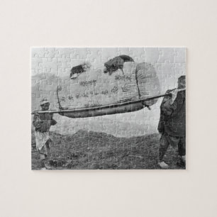Puzzle Peones que llevan el algodón, 1901 (foto de b/w)