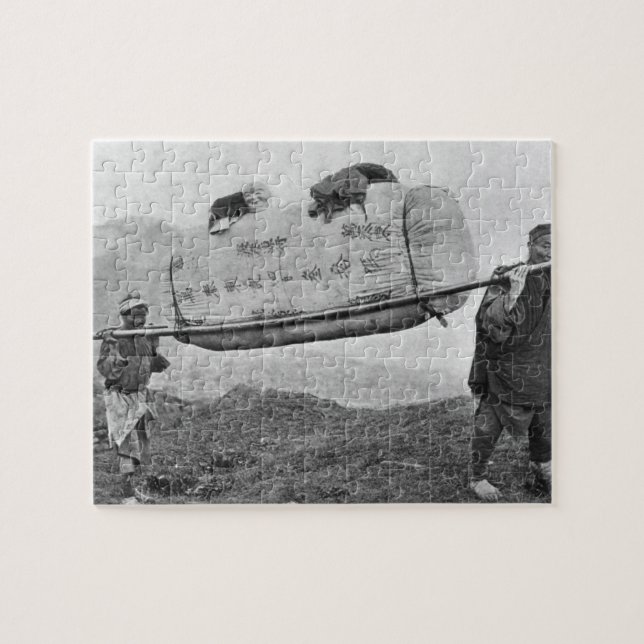 Puzzle Peones que llevan el algodón, 1901 (foto de b/w) (Horizontal)