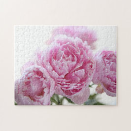 Puzzle peonías rosadas
