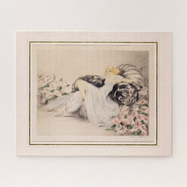 Puzzle Peonies, 1935 por Louis Icart (Horizontal)