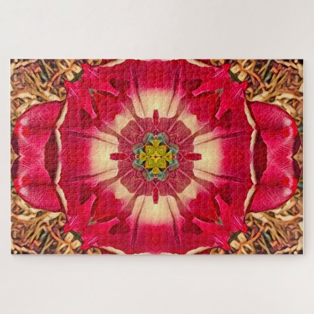 Puzzle Peony Hearts (Horizontal)