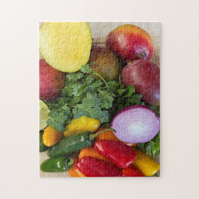 Puzzle Peppers, Cilantro, Oniones Food (Vertical)