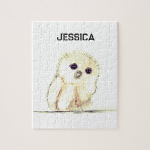 Puzzle Pequeña ave de búho Animal Woodland Forest