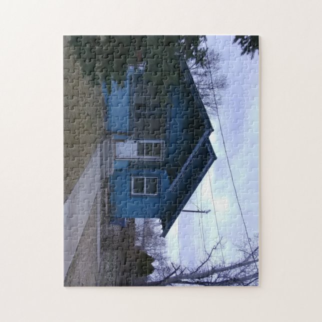 Puzzle pequeña casa azul (Vertical)