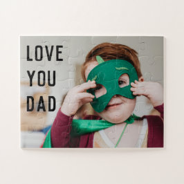 Puzzle Pequeña foto con el nombre del niño para papá