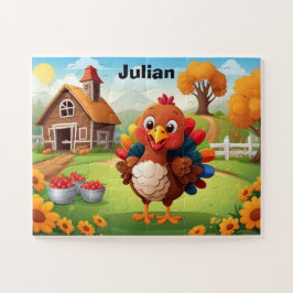 Puzzle Pequeña granja de Turquía personalizada en niños