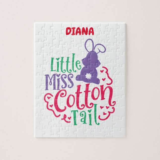 PUZZLE "PEQUEÑA MISS COTTON TAIL" PERSONALIZÓ PUZZLE. (Vertical)