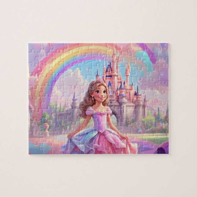 Puzzle Pequeña Princesa Cuta Colorida (Horizontal)
