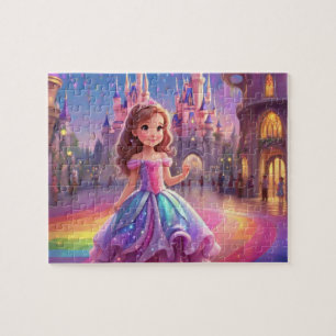 Puzzle Pequeña Princesa Cuta Colorida