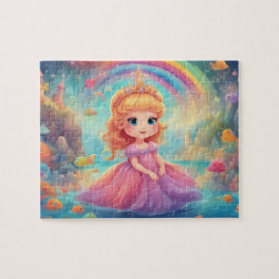Puzzle Pequeña Princesa De Color Acuático