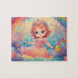 Puzzle Pequeña Princesa De Color Acuático