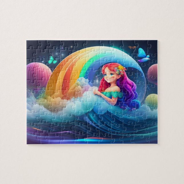 Puzzle Pequeña sirena de color (Horizontal)