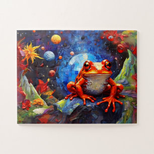 Puzzle Pequeña y divertida colección de ranas