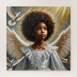 Puzzle Pequeño ángel Chica negro con afro