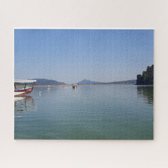Puzzle Pequeño Barco en Aguas Tranquilas (Horizontal)