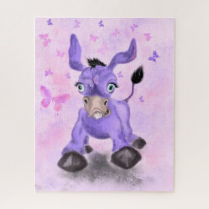Puzzle Pequeño burro morado - Dibujando colección de arte