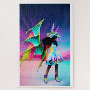 Puzzle Pequeño Chica Dragón
