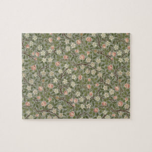 Puzzle Pequeño diseño del papel pintado de la flor rosa