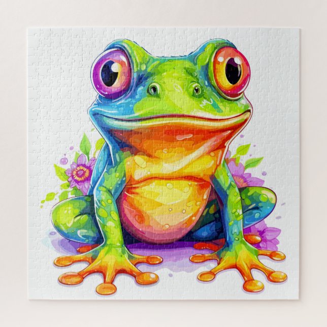 Puzzle Pequeño Froggie de color (Vertical)