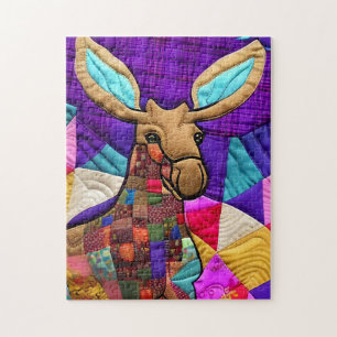 Puzzle Pequeño Moose Calf Quilt Like Design