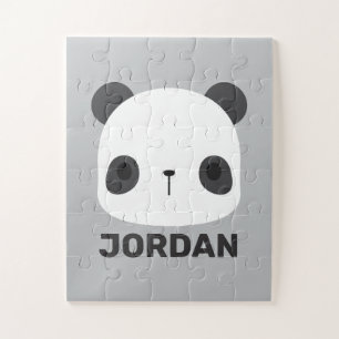 Puzzle Pequeño oso oso panda con nombre personalizado