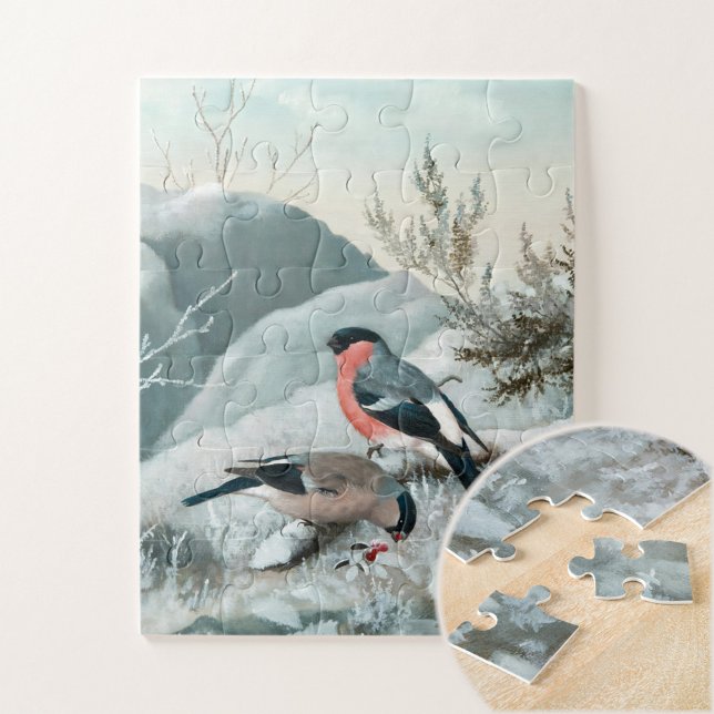 Puzzle Pequeño pájaro lindo - Bullfinch, arte (Subido por el creador)