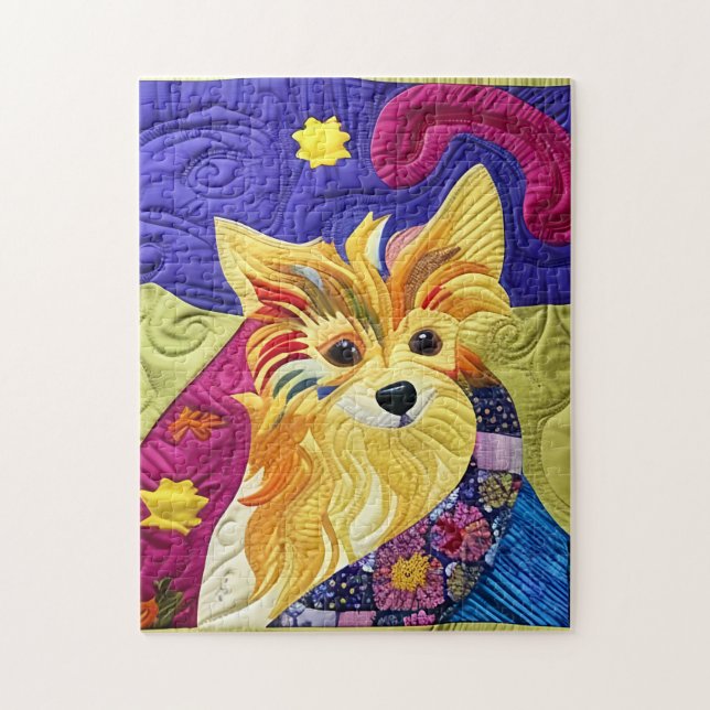 Puzzle Pequeño Pom Puppy Quilt Like Design (Vertical)