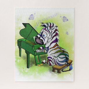 Puzzle Pequeño y colorido reproductor de cebra de piano -